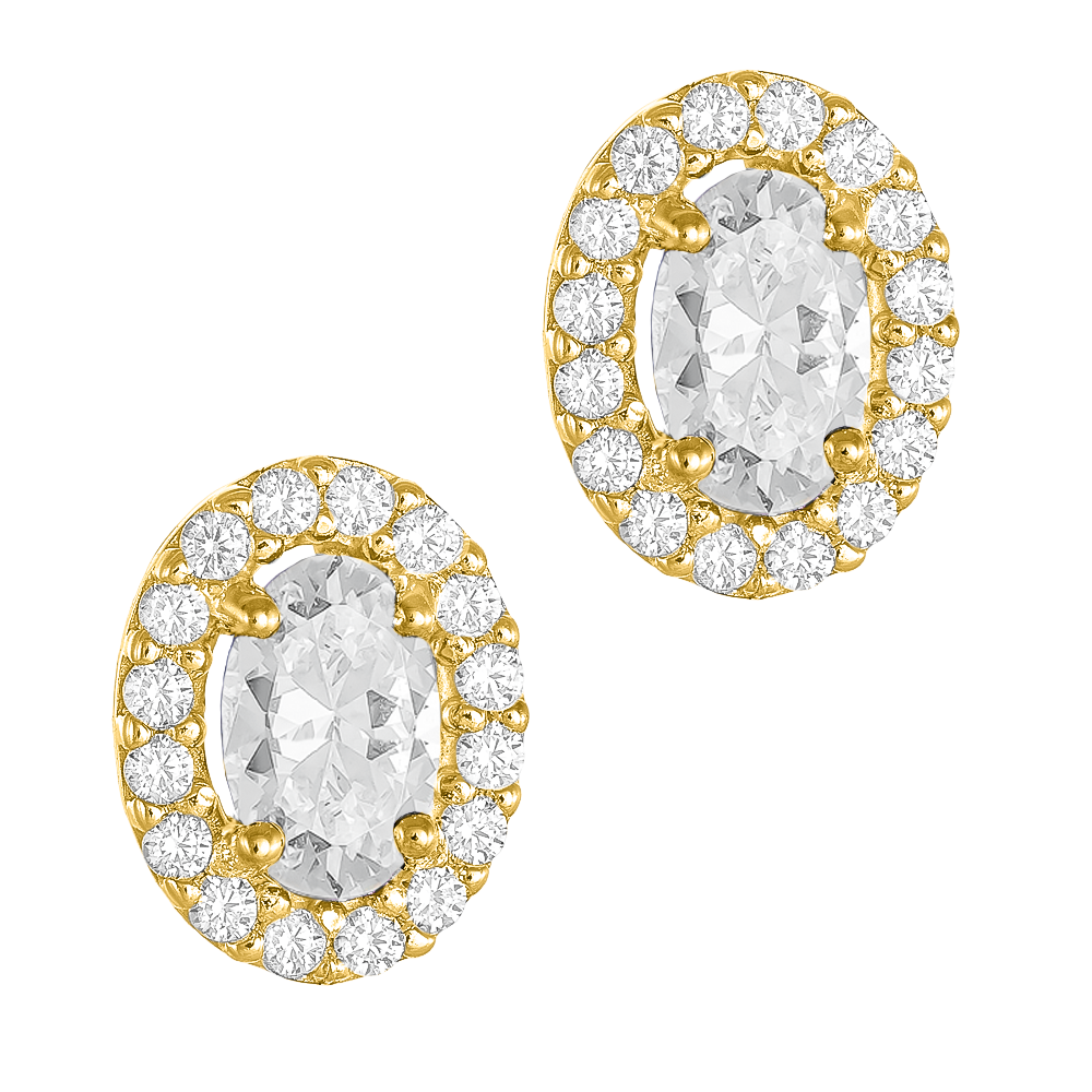 Χρυσή Ροζέτα Oval Cut