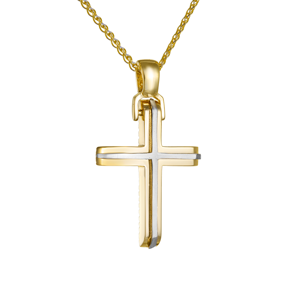 Σταυρός Διπλής Όψεως 14 Καρατίων 