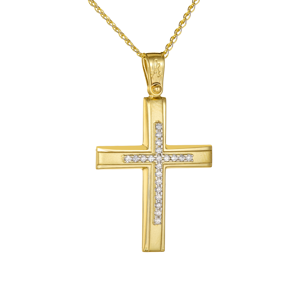 Χρυσός Σταυρός Γυναικείος