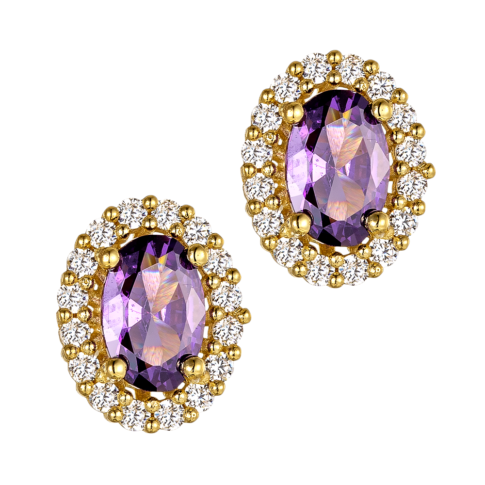 Χρυσά Σκουλαρίκια Ροζέτα