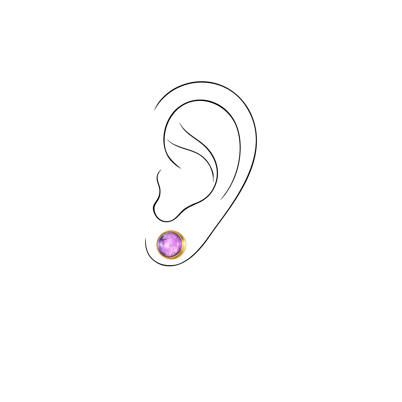 Κουμπωτά Χειροποίητα με Αμέθυστο