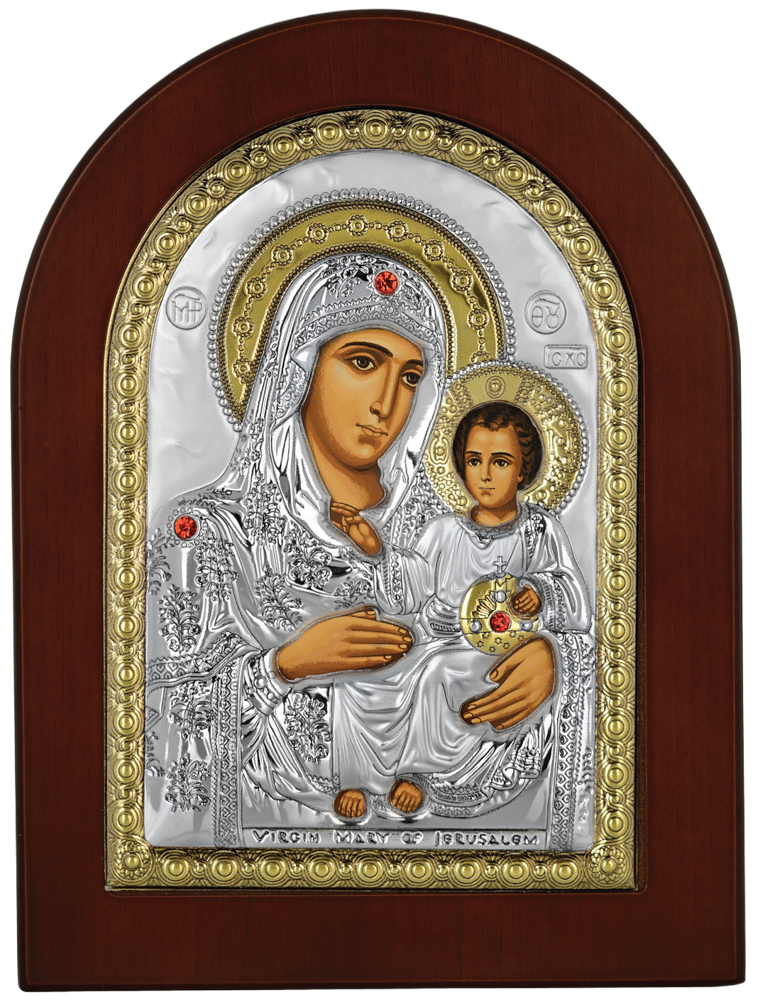 Παναγία Ιεροσολυμίτισσα Ασημένια Εικόνα 