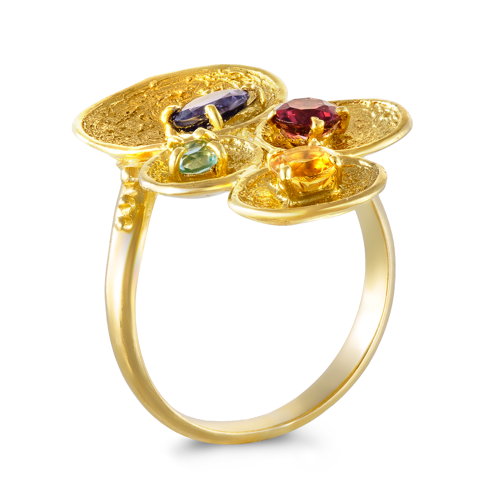 Δαχτυλίδι Χειροποίητο με Πολύτιμες Πέτρες