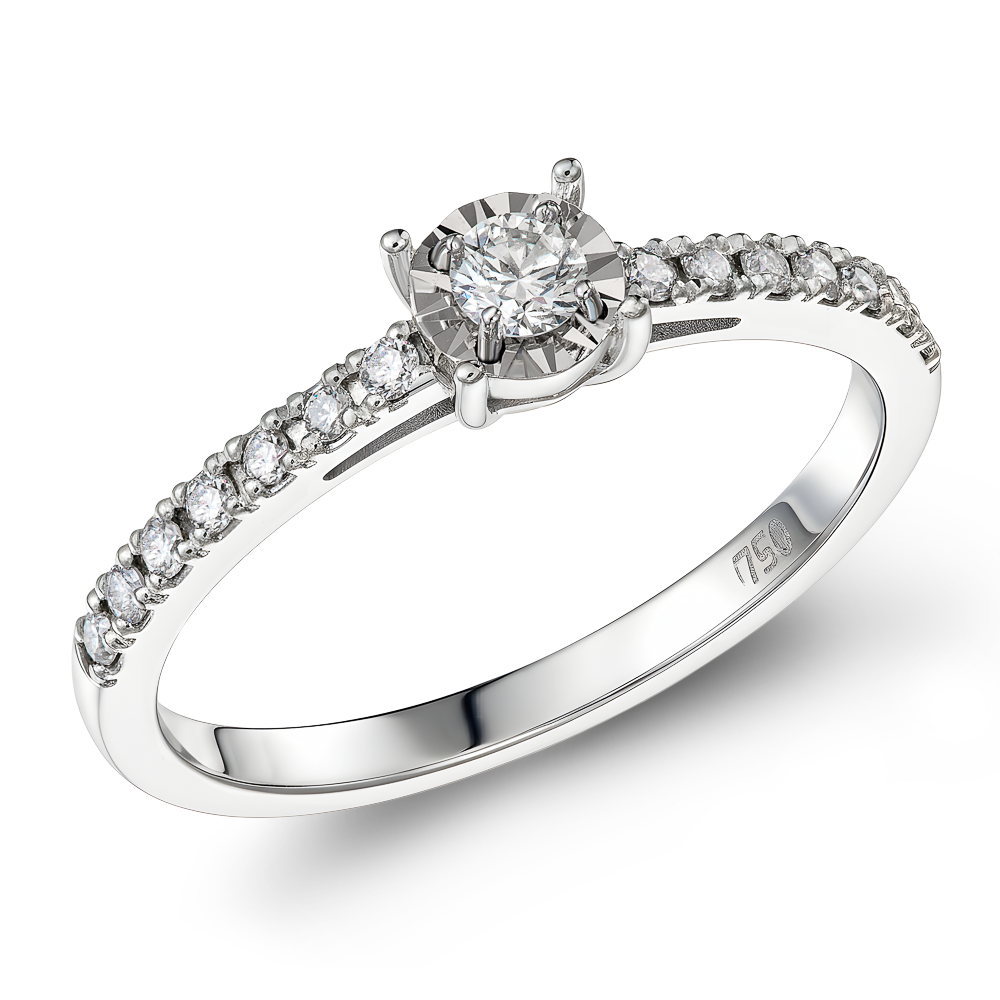 Μονόπετρο Φανουράκη με Διαμάντια 