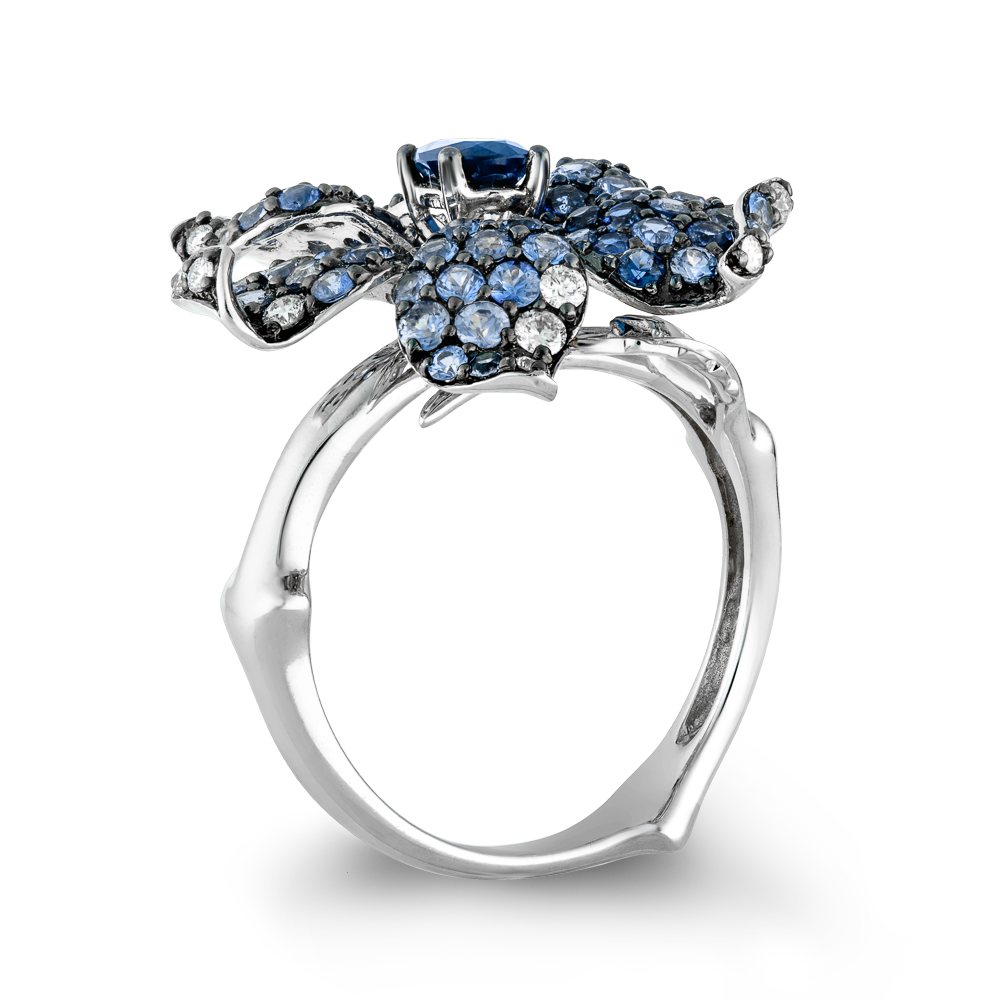 Δαχτυλίδι με Ζαφείρια και Διαμάντια