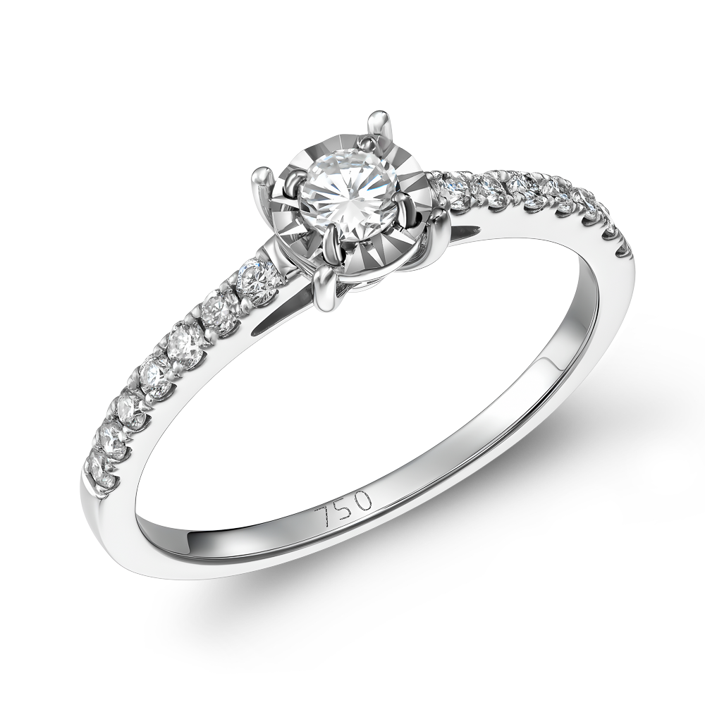 Μονόπετρο Φανουράκη με Διαμάντια 