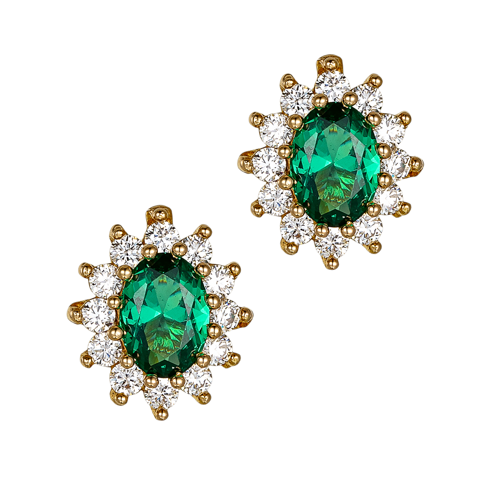 Ροζέτα Πράσινη Oval Cut