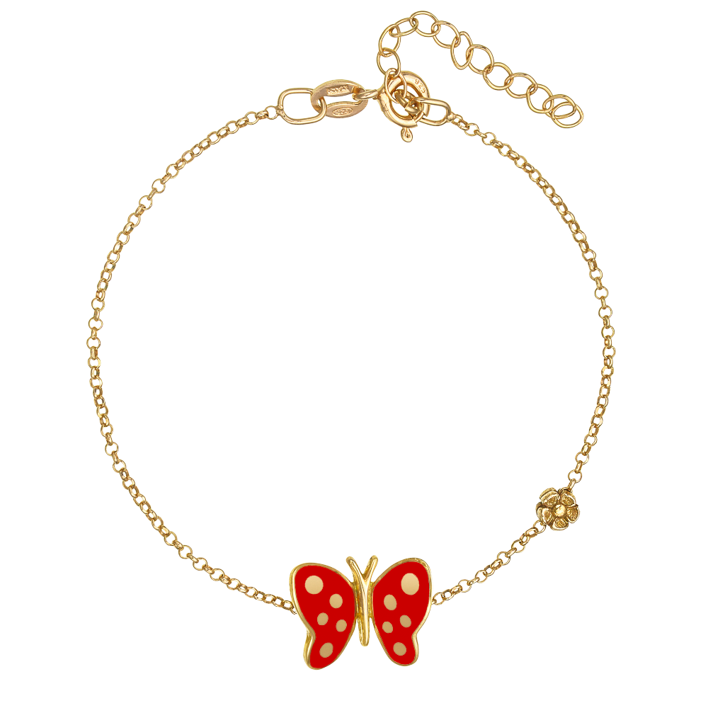 Βραχιόλι με Κόκκινη Πεταλούδα