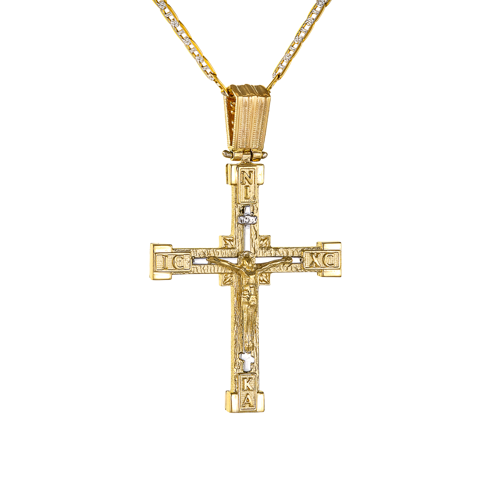 Χρυσός Σταυρός Διπλής Όψεως 