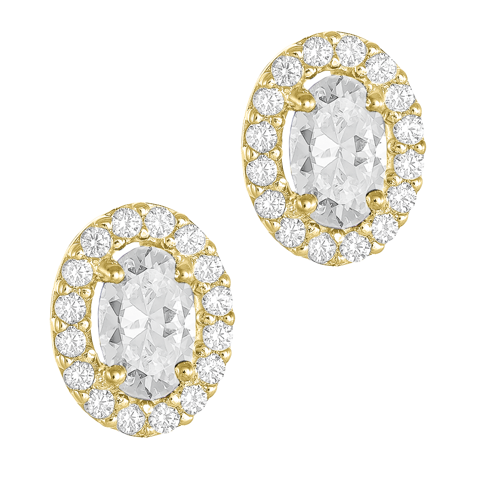 Χρυσή Ροζέτα Oval Cut
