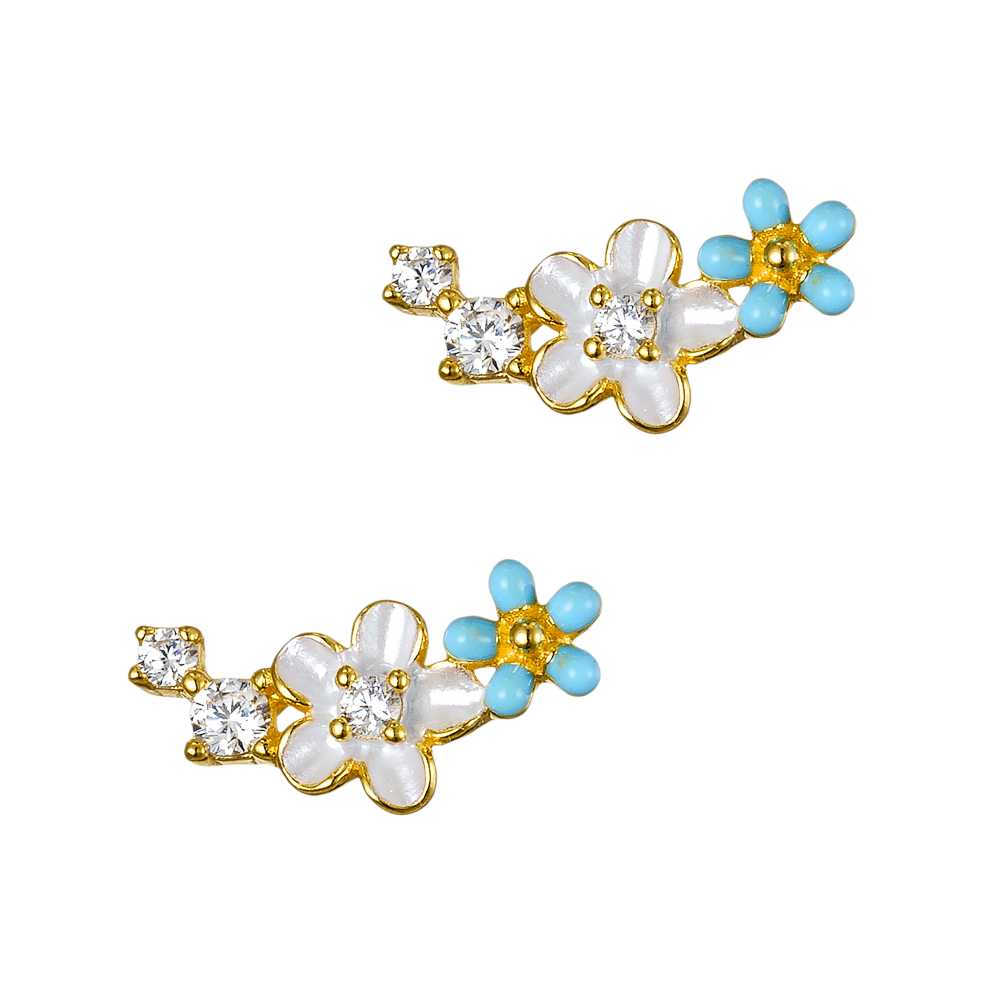 Παιδικά Σκουλαρίκια με Λουλούδια