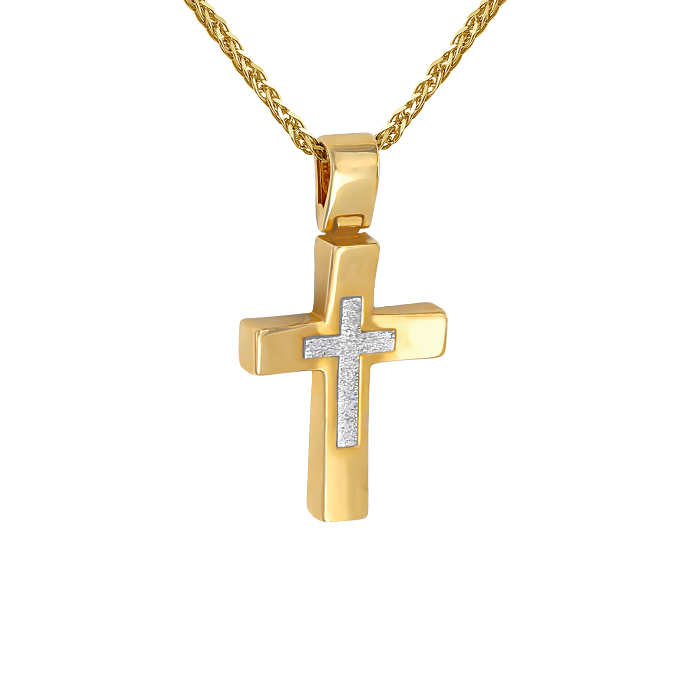 Δίχρωμος Σταυρός 14 Καρατίων 