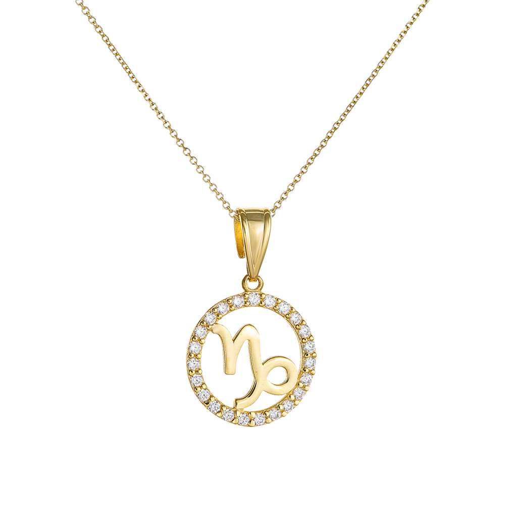 Μενταγιόν Ζώδιο Αιγόκερως 9 Καρατίων