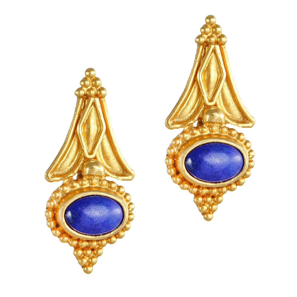 Κουμπωτά Χειροποίητα με Lapis Lazuli