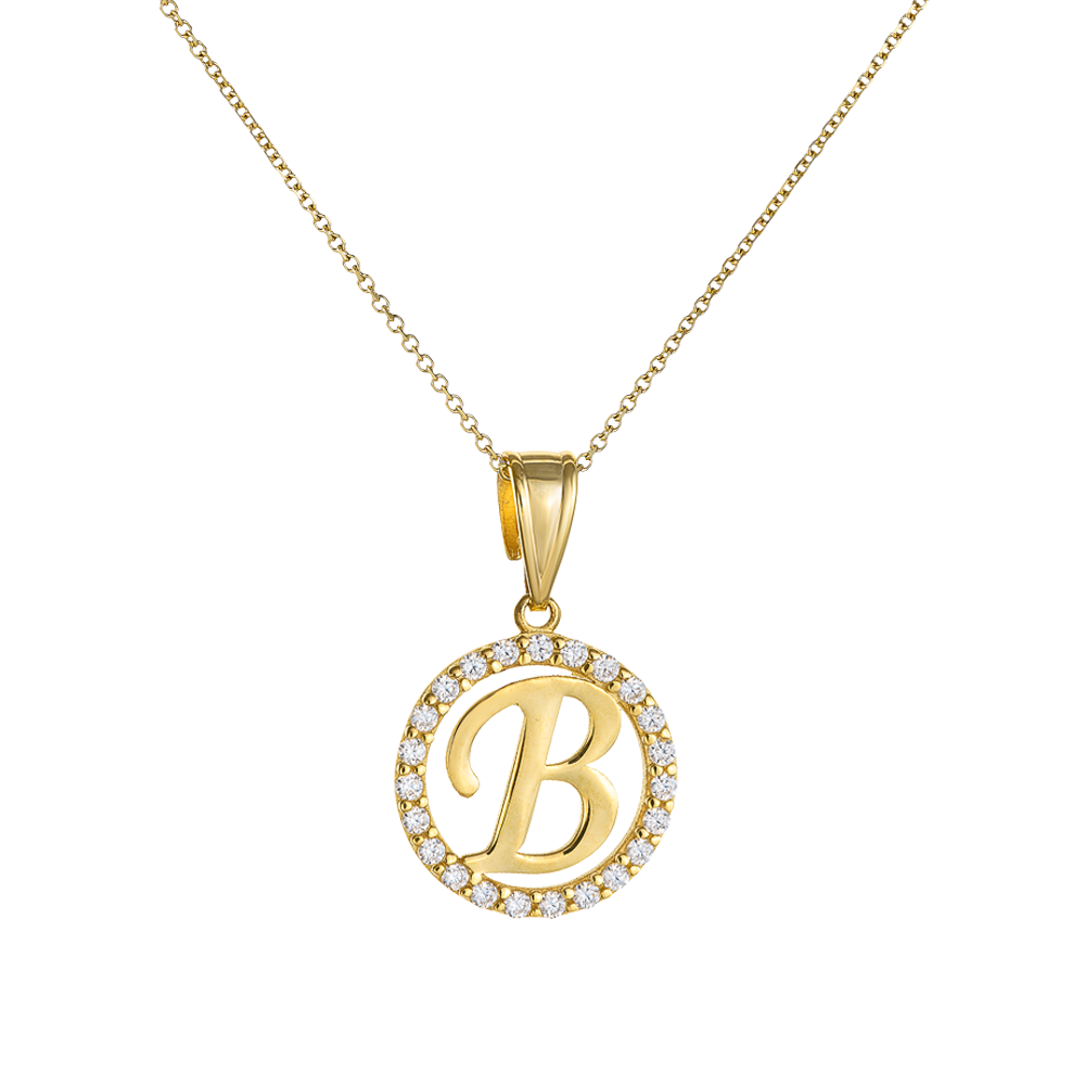 Μονόγραμμα Μενταγιόν 14 Καρατίων  