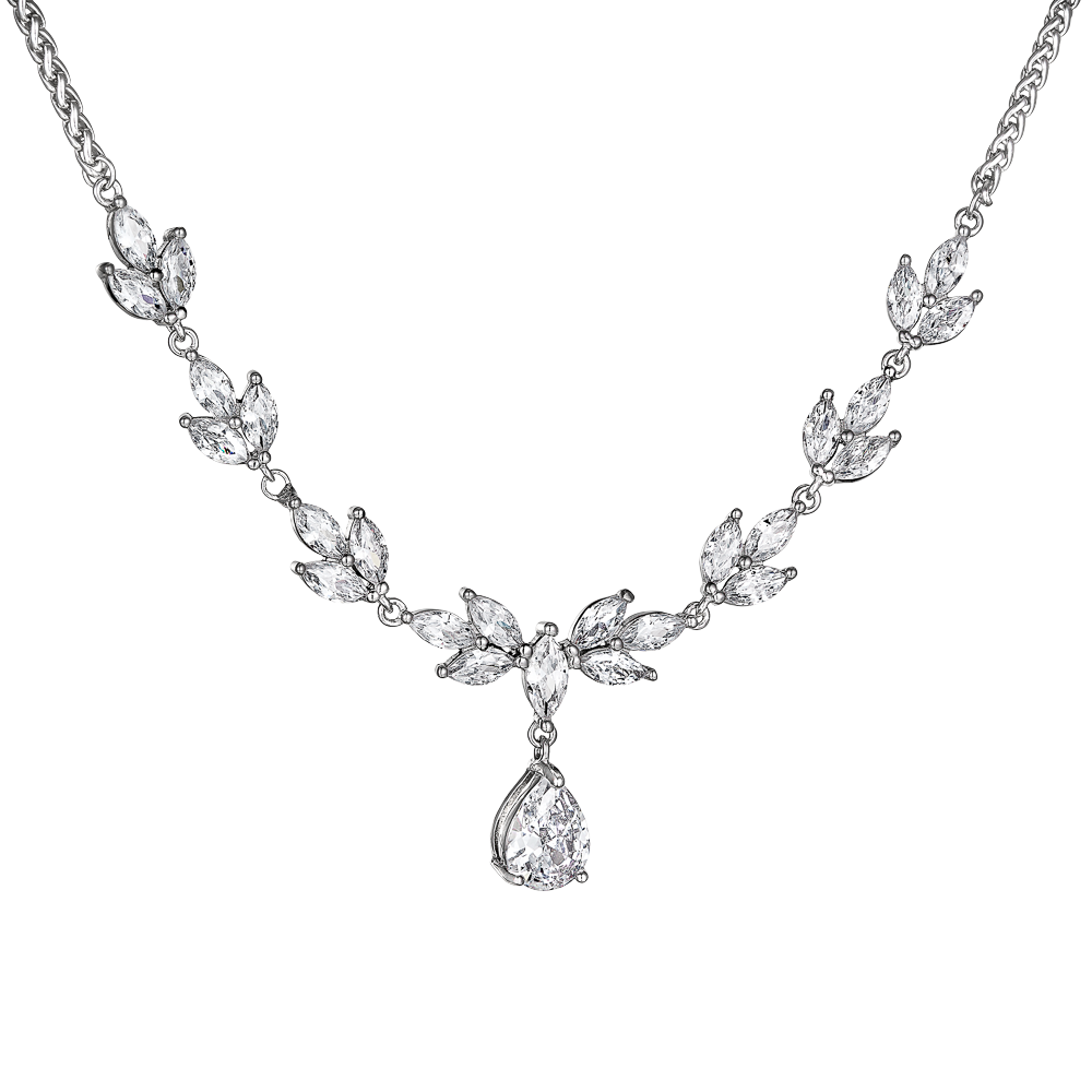 Κολιέ με Μονόπετρο Δάκρυ