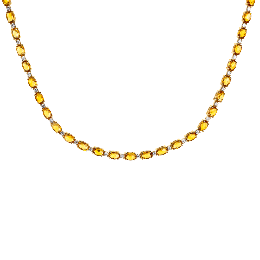  Περιδέραιο Χρυσό με Citrine