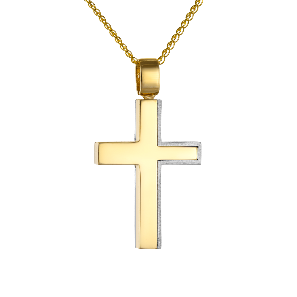 Χρυσός Σταυρός Διπλής Όψεως 