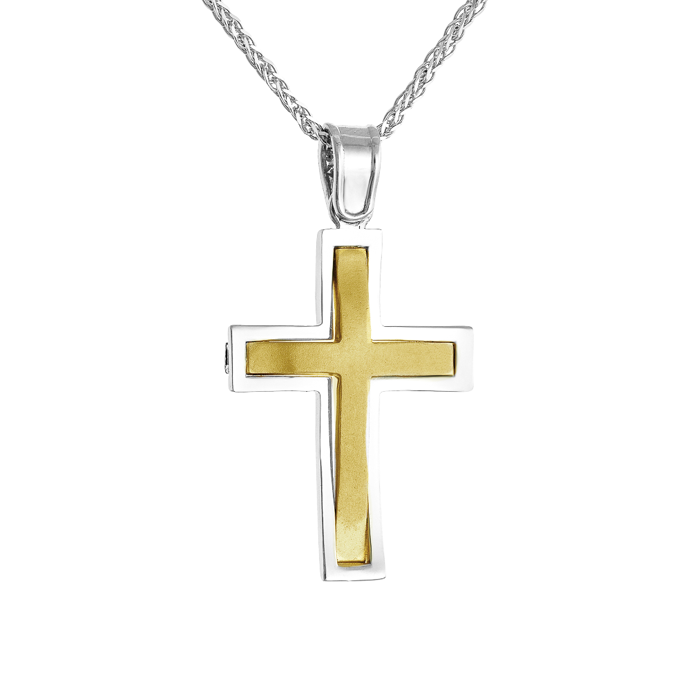 Διπλής Όψεως Σταυρός 14 Καρατίων  