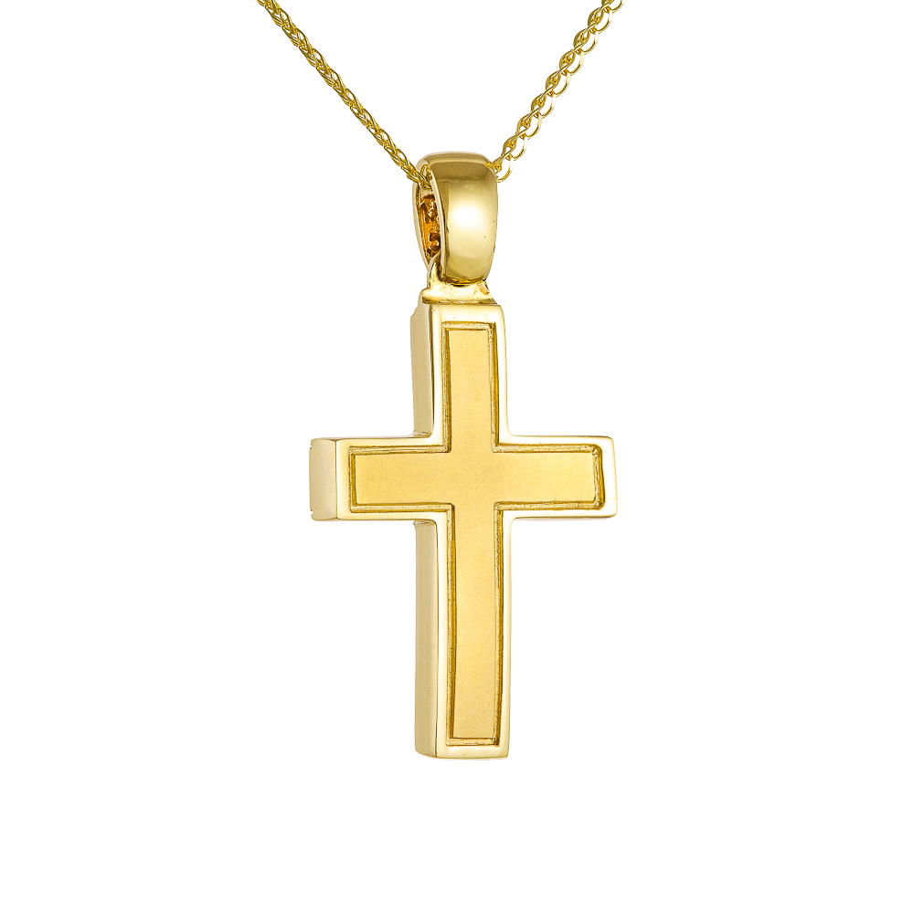 Σταυρός Διπλής Όψεως 14 Καρατίων 