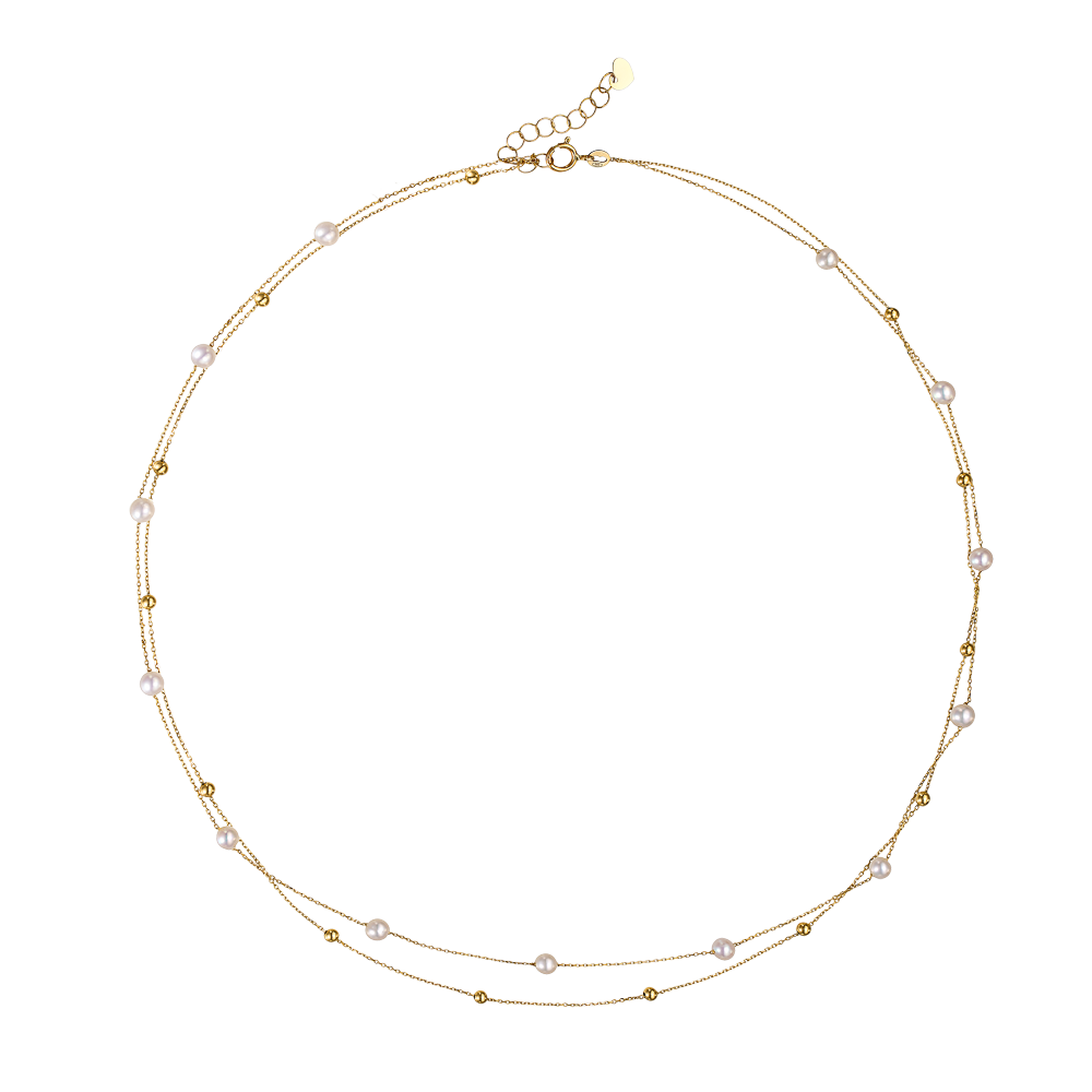 Κολιέ Αλυσιδωτό με Μαργαριτάρια