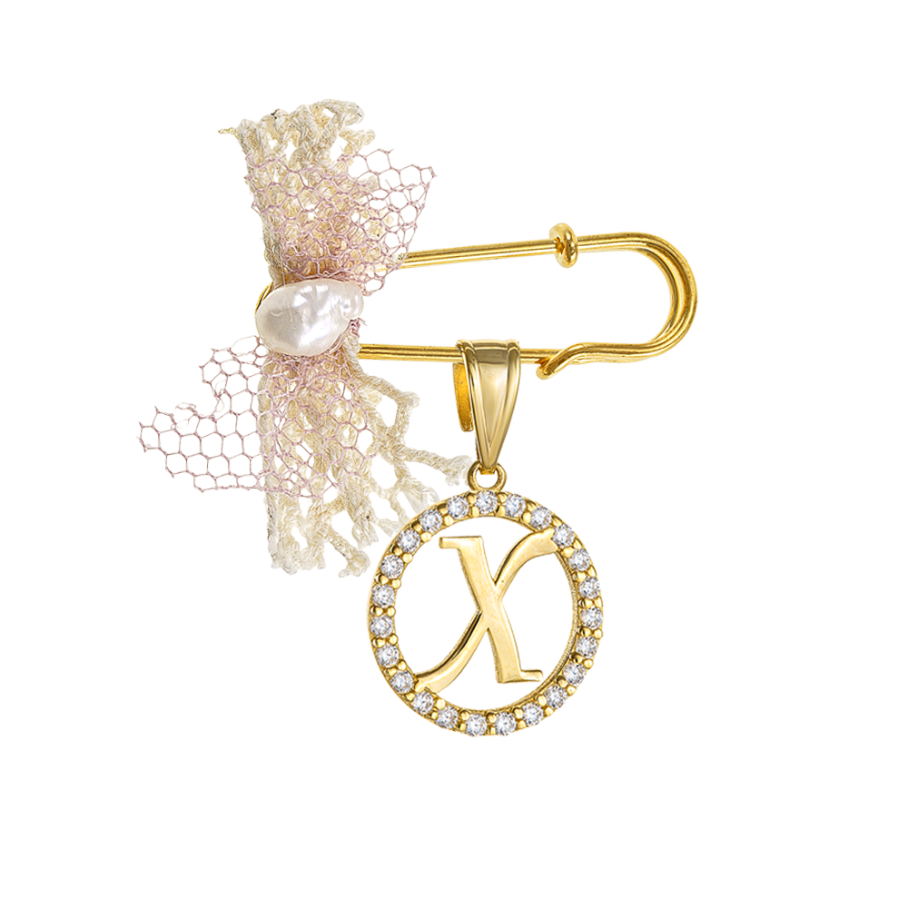 Μενταγιόν Μονόγραμμα 14 Καρατίων  