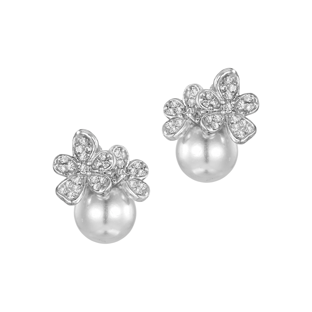 Σκουλαρίκια Γάμου με Μαργαριτάρι