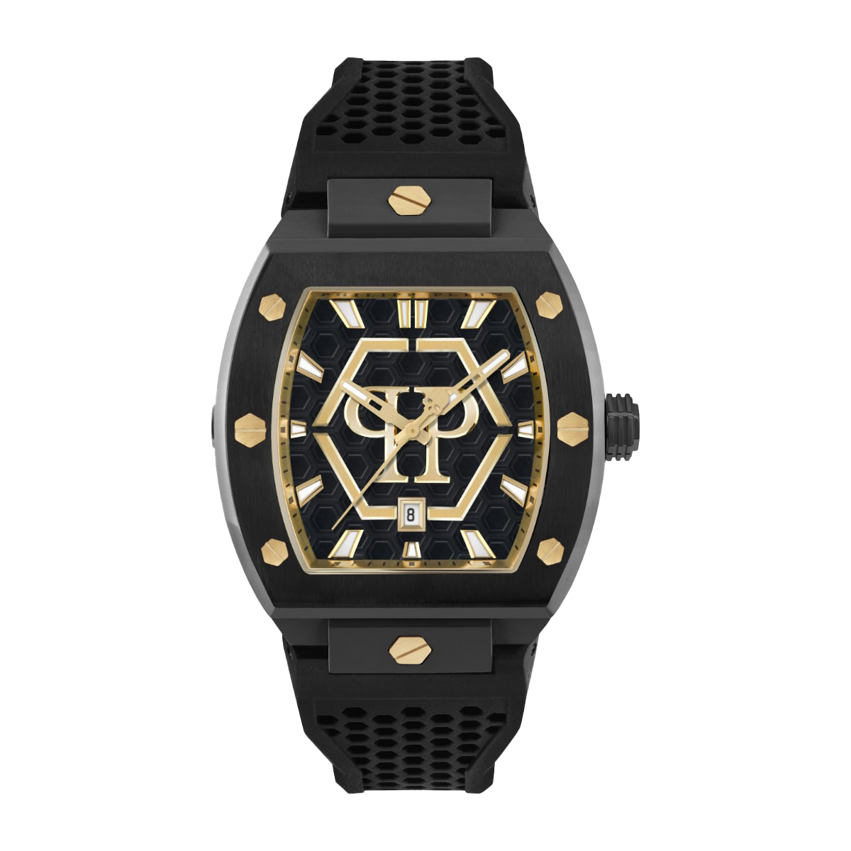 PHILIPP PLEIN THE HEXAGON PHANTOM GOLD BLACK
