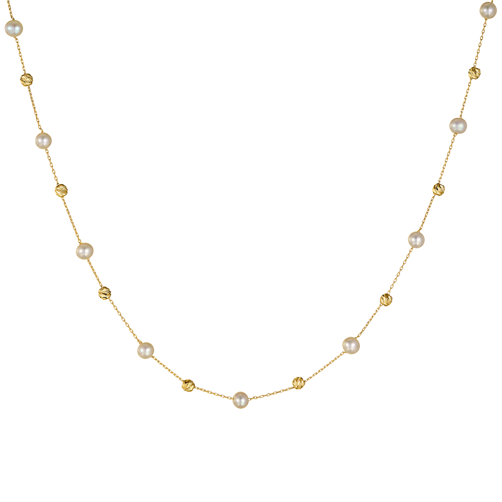 Κολιέ Αλυσιδωτό με Μαργαριτάρια