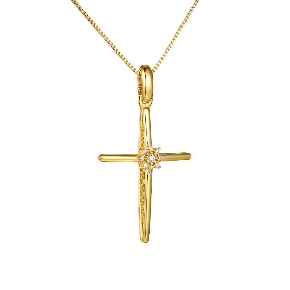 Γυναικείος  Σταυρός 14K
