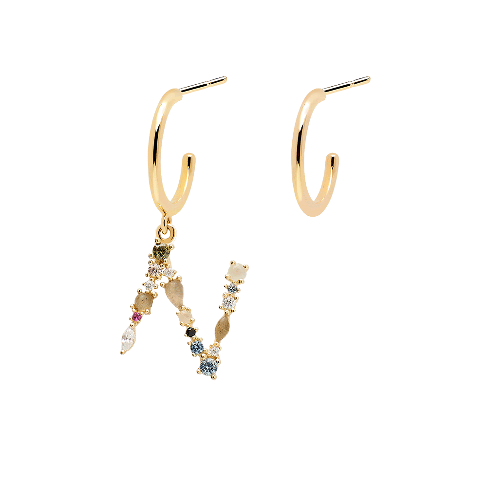 Σκουλαρίκια PDPAOLA LETTER N