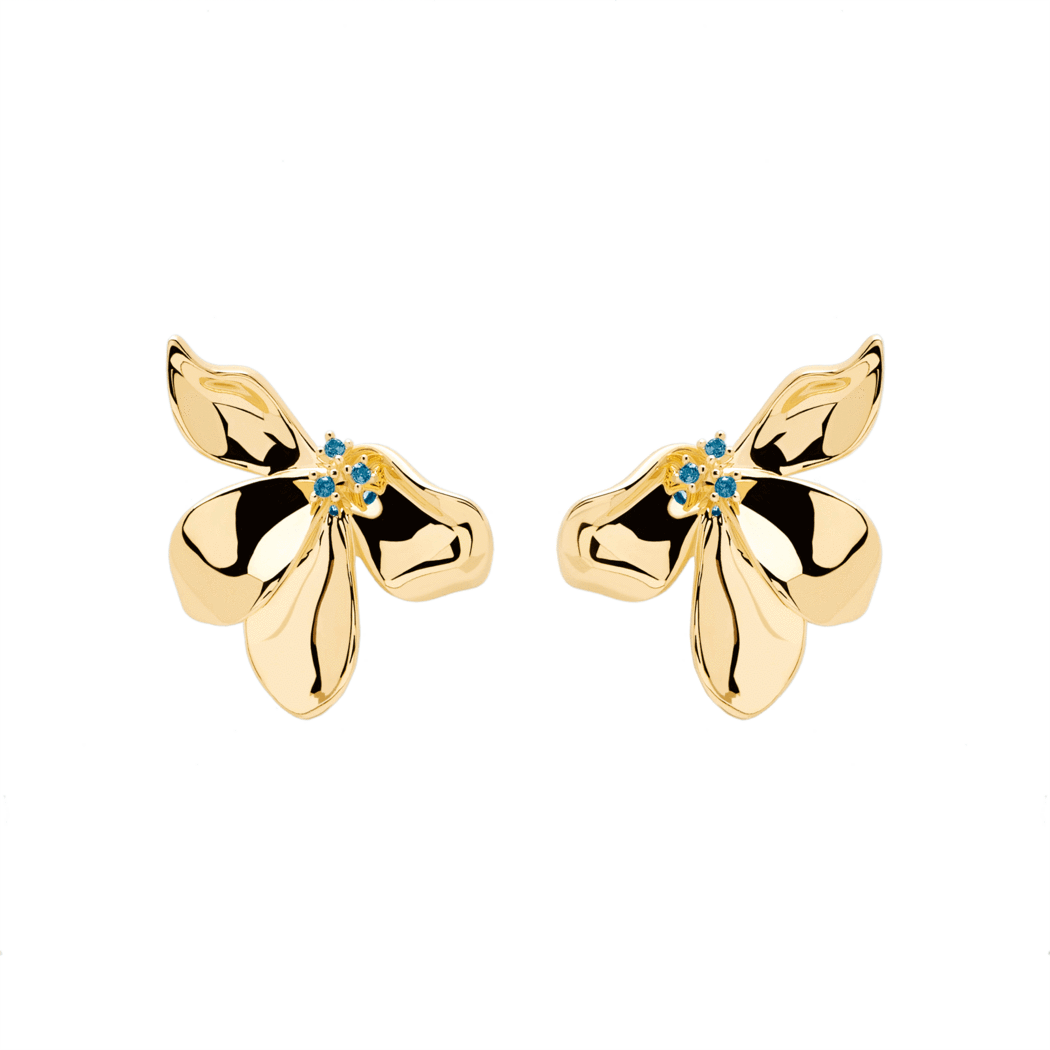 Σκουλαρίκια PDPAOLA FLEUR GOLD