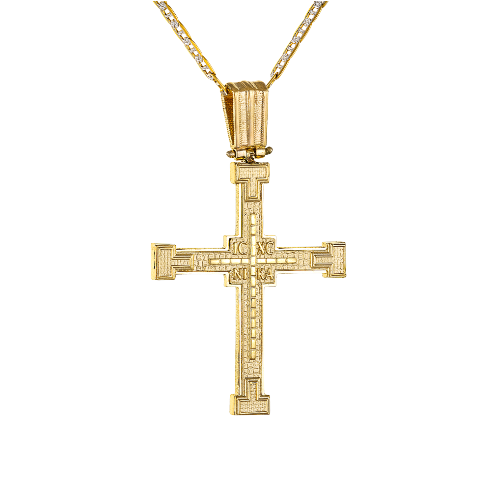 Χρυσός Σταυρός Διπλής Όψεως 