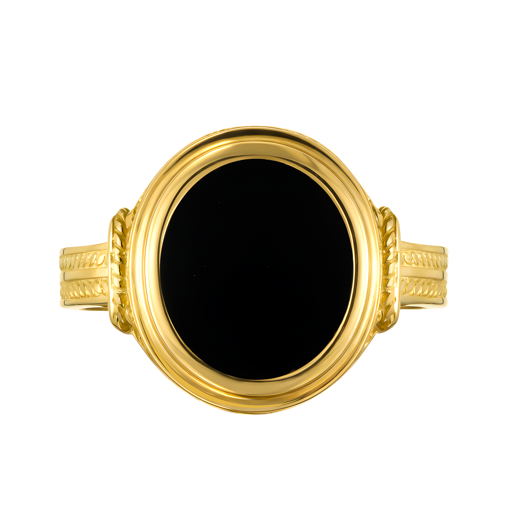 Ανδρικό Δαχτυλίδι με Μαύρο Όνυχα