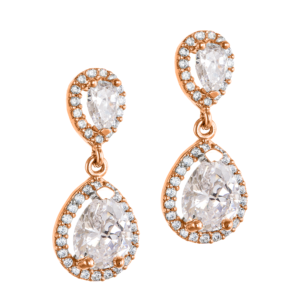 Διπλή Κρεμαστή Ροζέτα με Δάκρυ