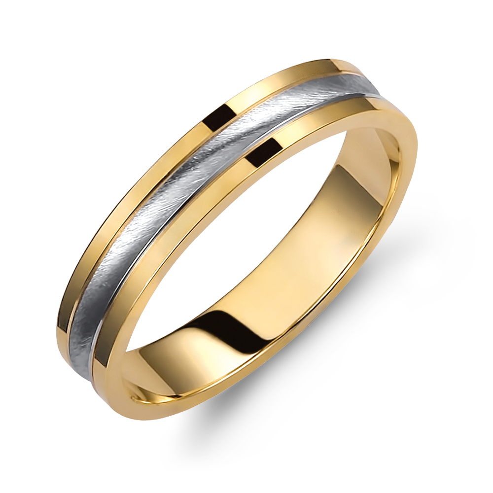 Δίχρωμες Βέρες Γάμου 14 Καρατίων