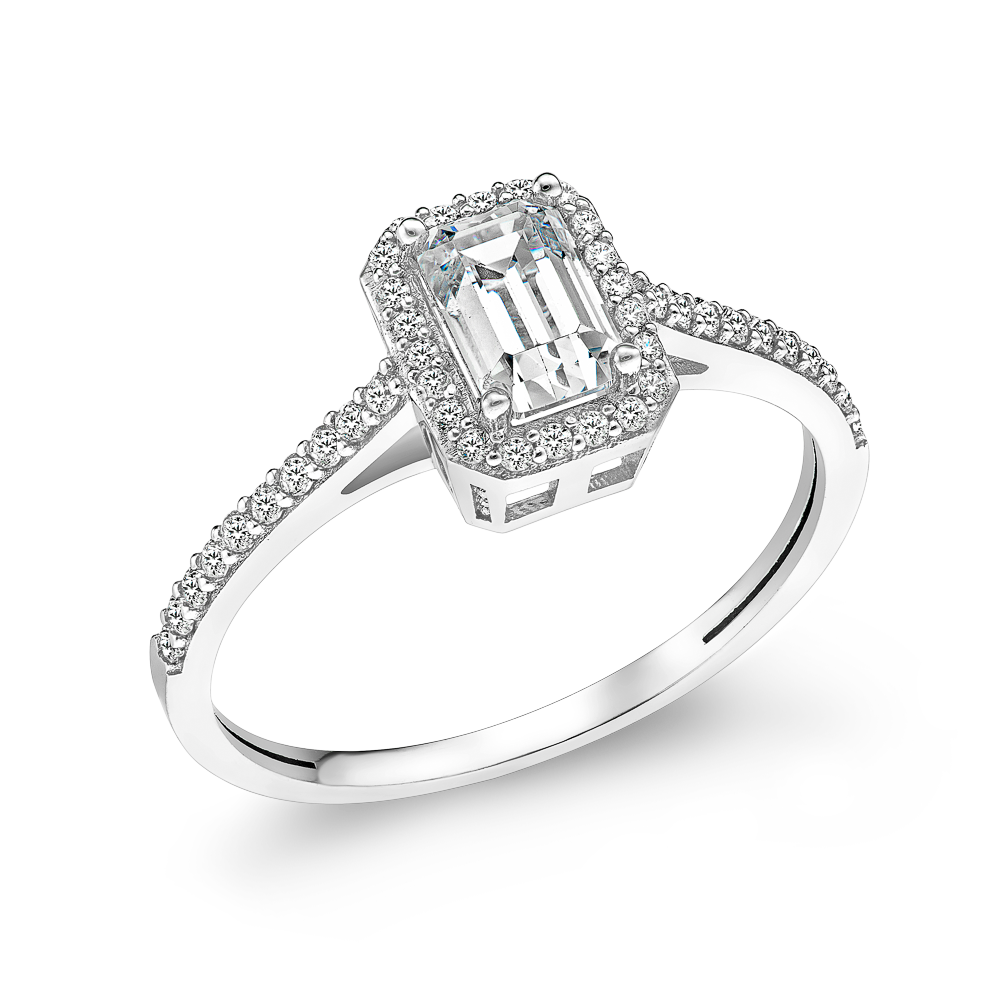 Ροζέτα Emerald Cut 14 Καρατίων