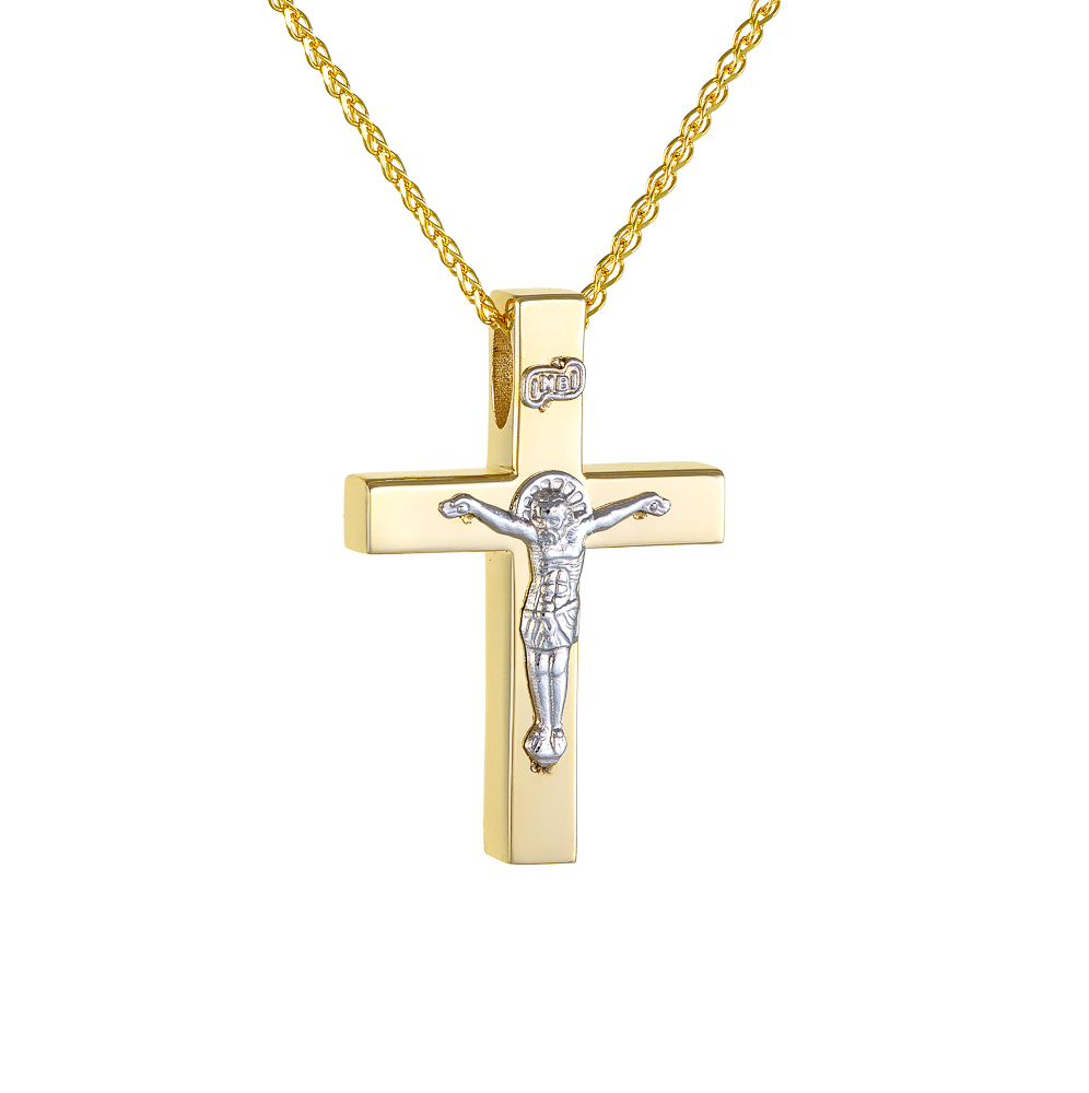 Χρυσός Σταυρός με Εσταυρωμένο 