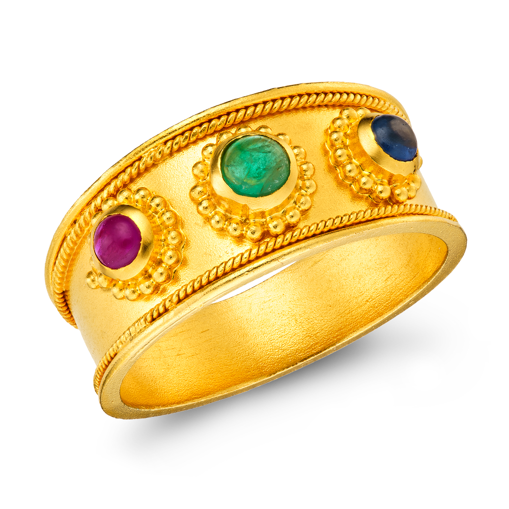 Δαχτυλίδι Χειροποίητο με Πολύτιμες Πέτρες