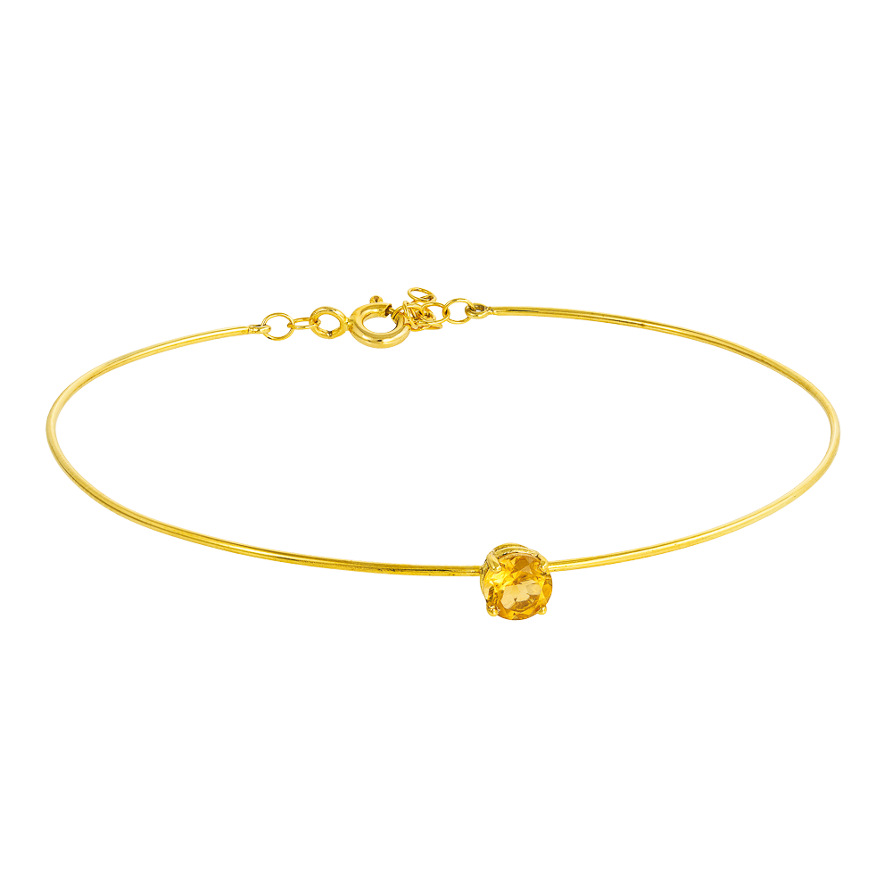 Βραχιόλι Γυναικεία Χειροπέδα με Citrine