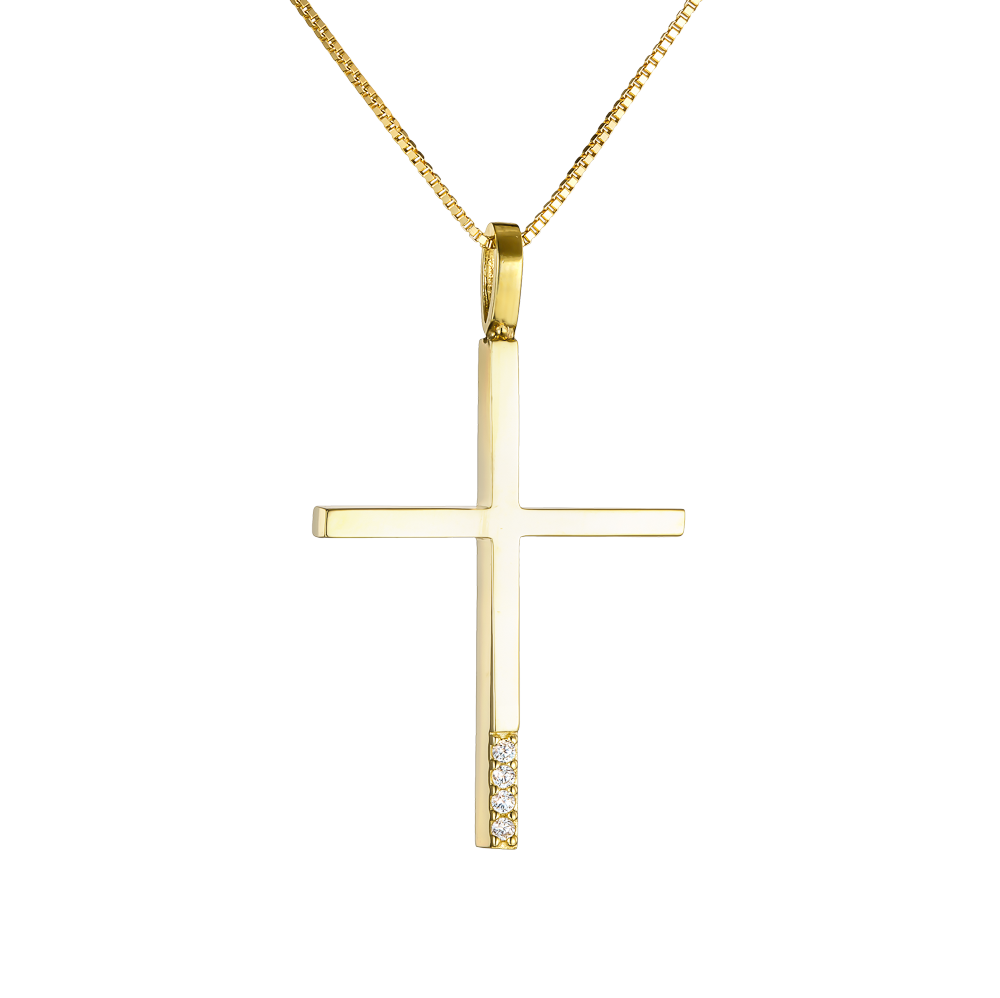 Χρυσός Σταυρός Γυναικείος 