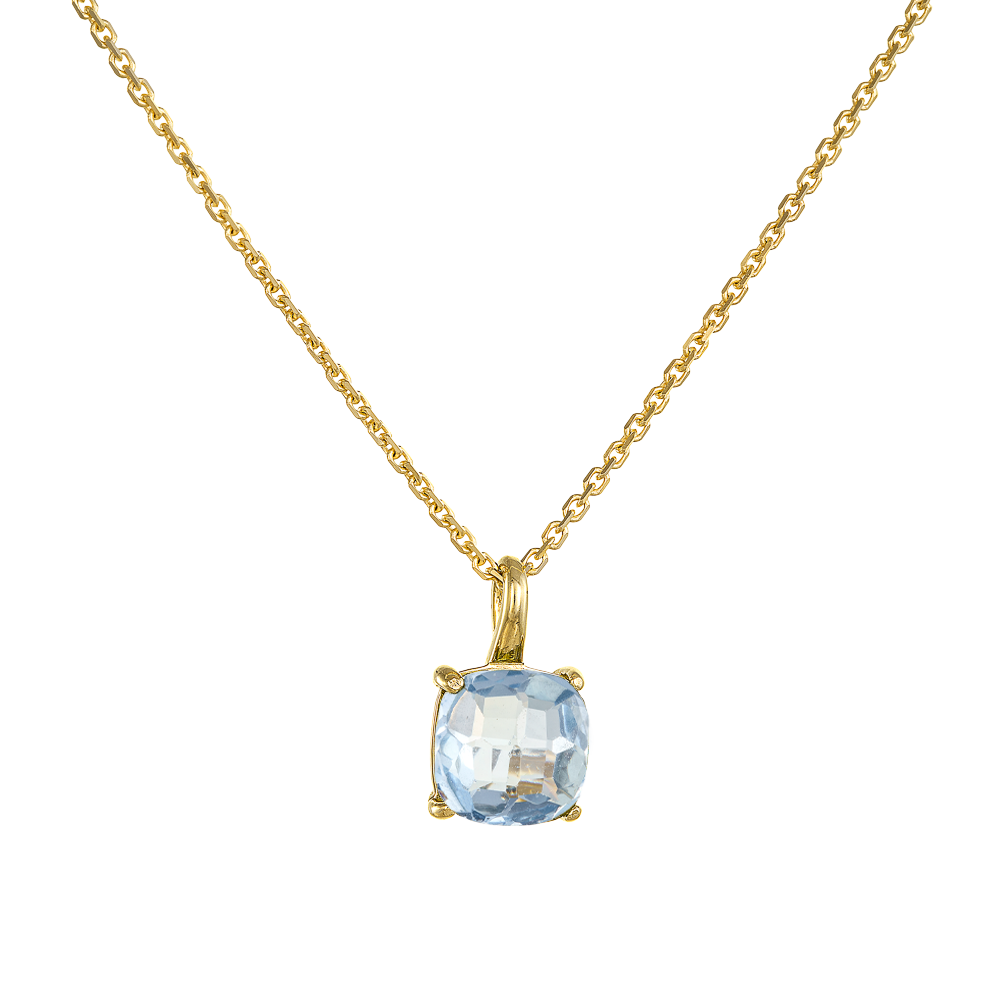 Κολιέ με Cushion Cut Τοπάζ