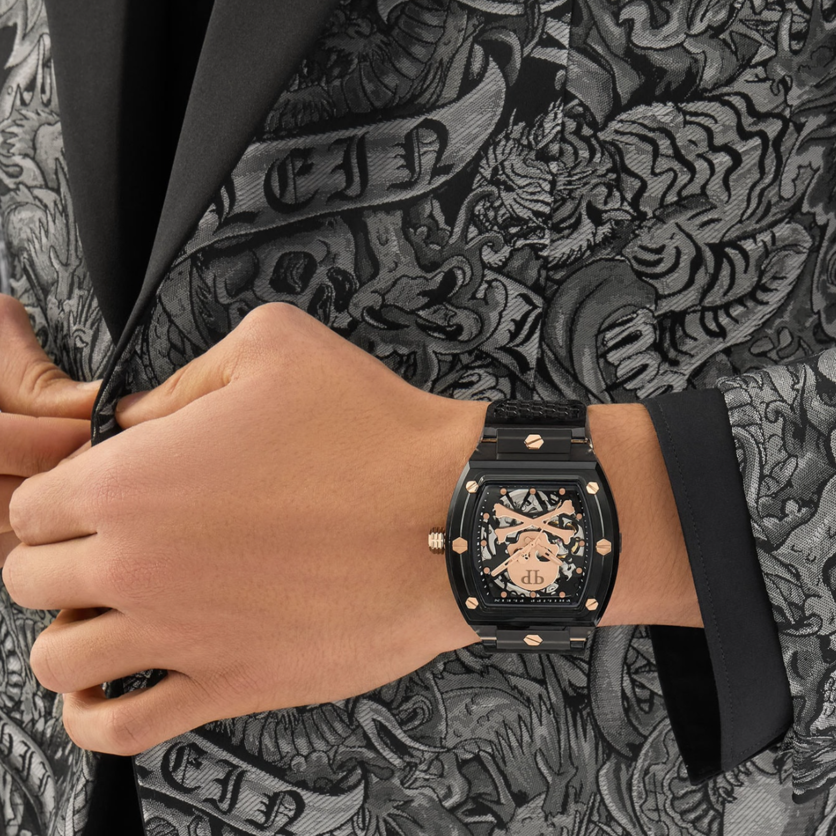 PHILIPP PLEIN THE SKELETON CRYSTAL GREY