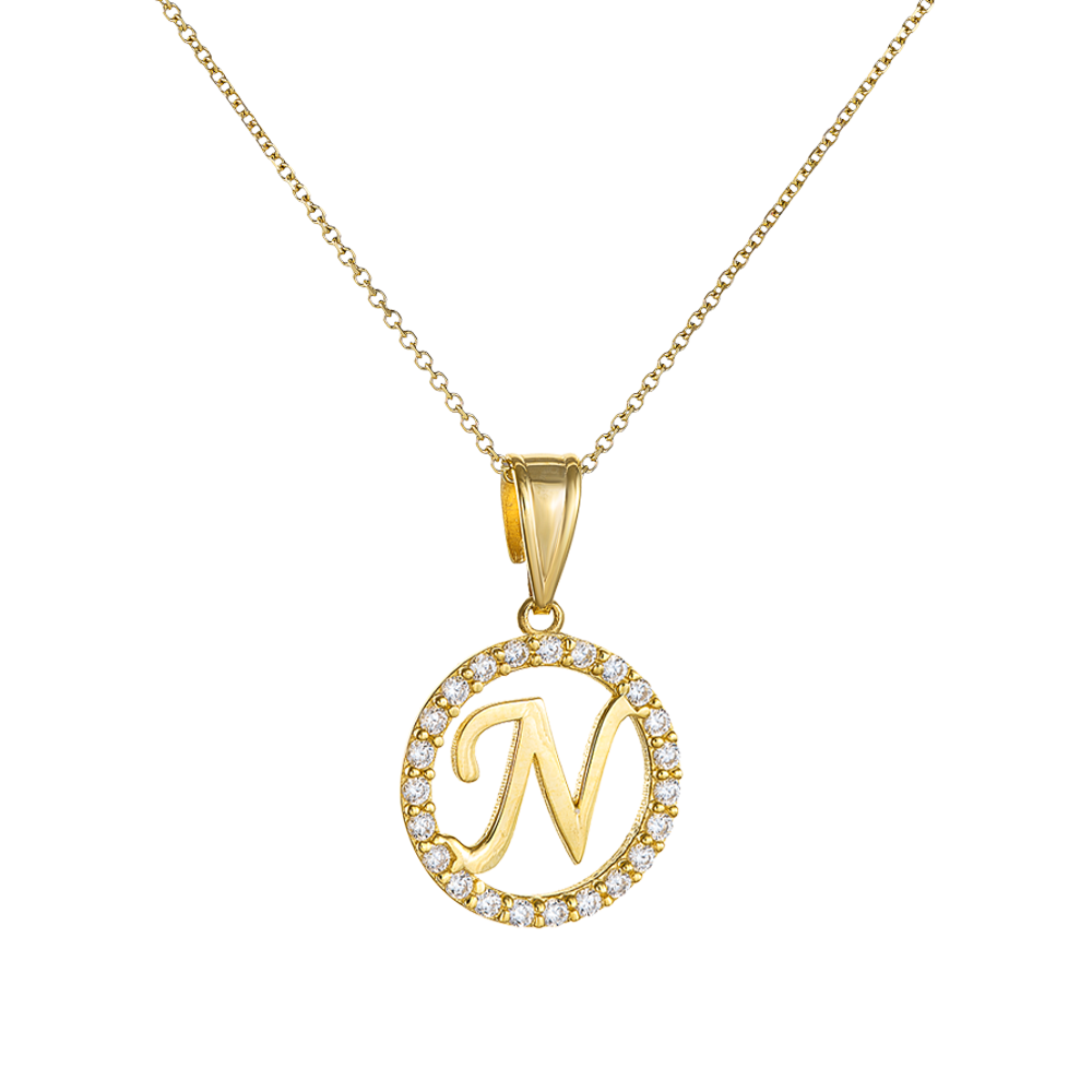 Μονόγραμμα Μενταγιόν 14 Καρατίων  