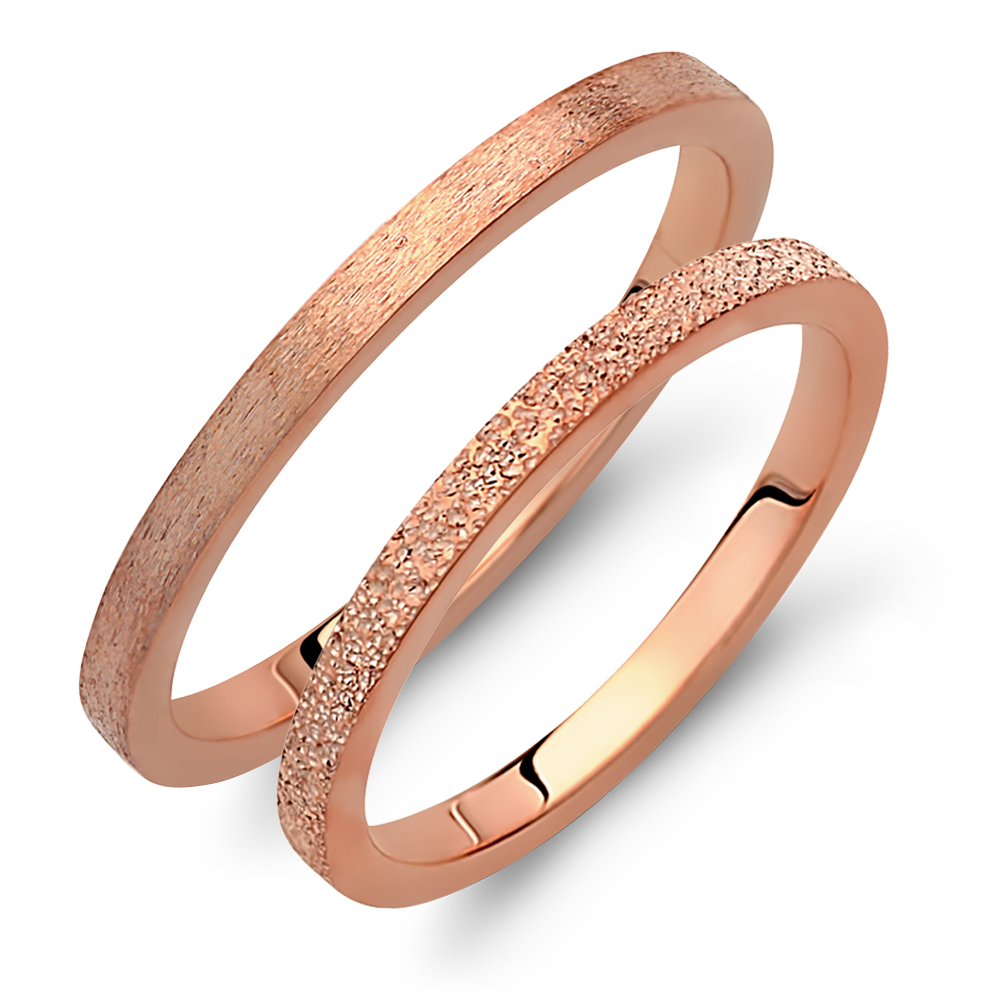 Ροζ Χρυσές Βέρες Γάμου 14 Καρατίων