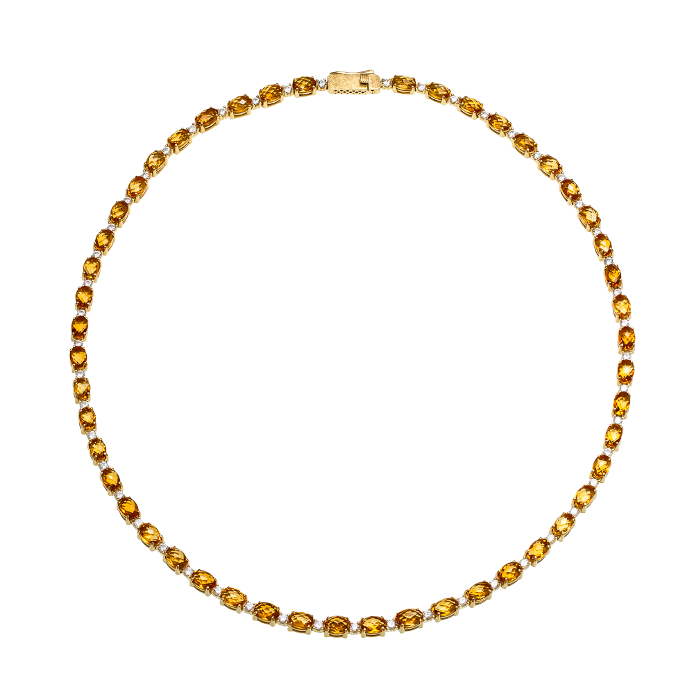  Περιδέραιο Χρυσό με Citrine