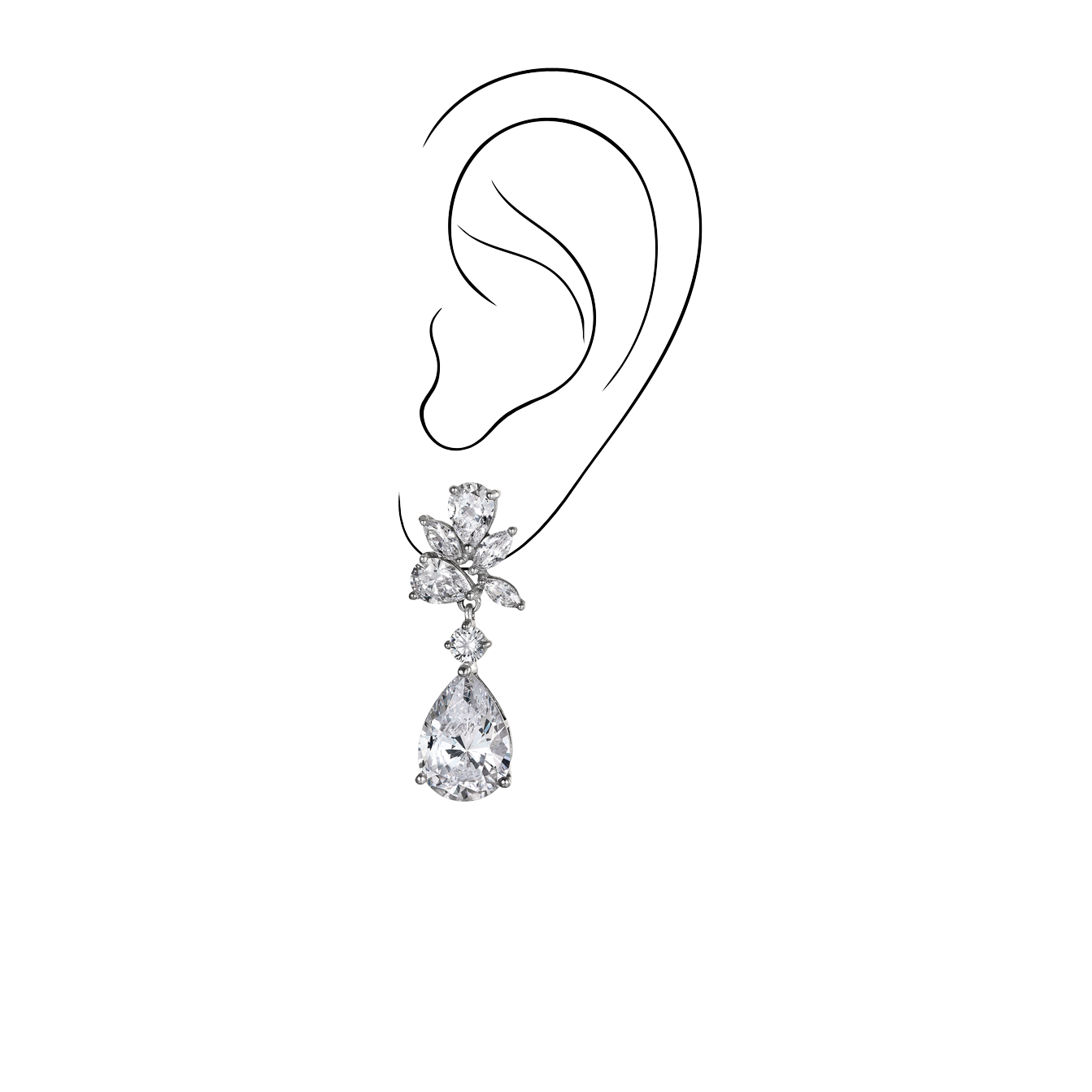 Κρεμαστά Σκουλαρίκια Γάμου