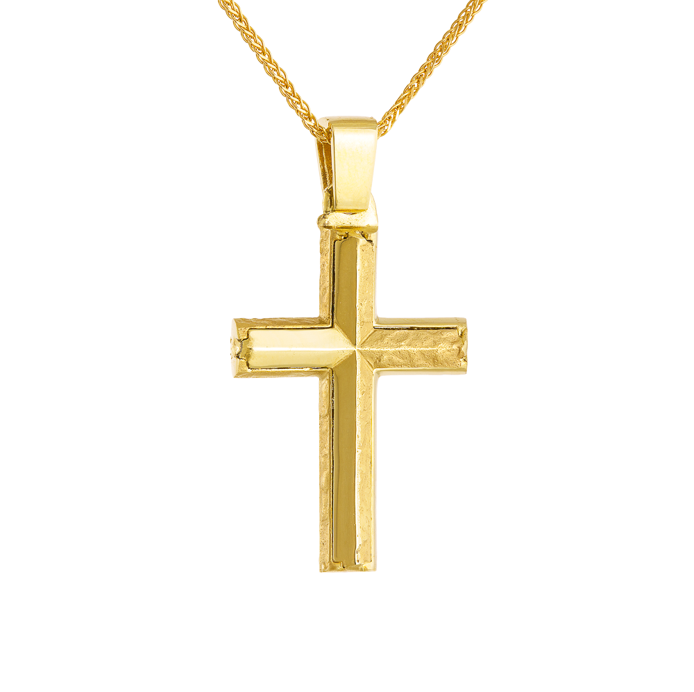 Σταυρός Διπλής Όψεως 14 Καρατίων 