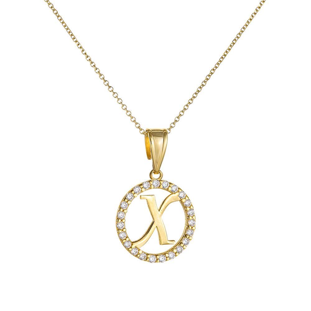 Μονόγραμμα Μενταγιόν 9 Καρατίων