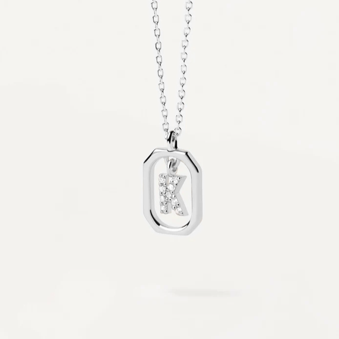 Κολιέ PDPAOLA Mini Letter K Silver